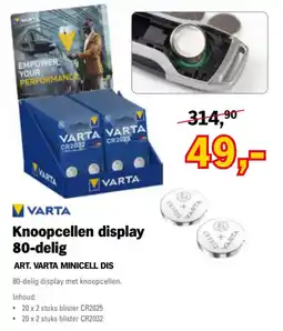 Toolspecial Varta knoopcellen display 80-delig aanbieding