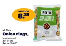 Bidfood McCain Onion rings, beer battered aanbieding