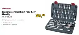 Toolspecial Kraftwerk Doppenassortiment met ratel 1/4" aanbieding