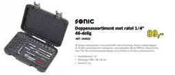 Toolspecial Sonic Doppenassortiment met ratel 1/4" aanbieding