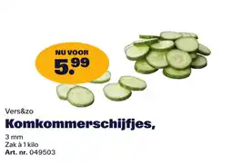 Bidfood Vers&zo Komkommerschijfjes aanbieding
