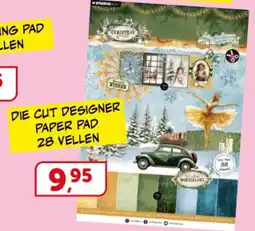 Boekenvoordeel Die cut designer paper pad aanbieding