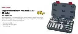 Toolspecial Kraftwerk Doppenassortiment met ratel 3/8" aanbieding