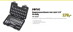 Toolspecial Sonic Doppenassortiment met ratel 3/8" aanbieding