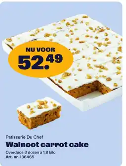 Bidfood Patisserie Du Chef Walnoot carrot cake aanbieding