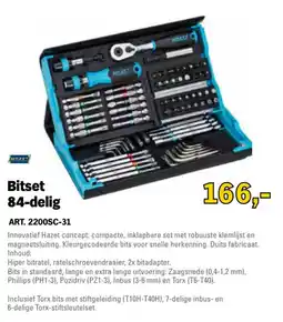 Toolspecial Hazet Bitset 84-delig aanbieding