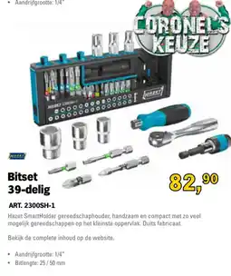 Toolspecial Hazet Bitset 39-delig aanbieding