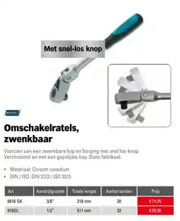 Toolspecial Hazet Omschakelratels, zwenkbaar aanbieding