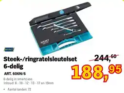 Toolspecial Hazet Steek-/ringratelsleutelset 6-delig aanbieding