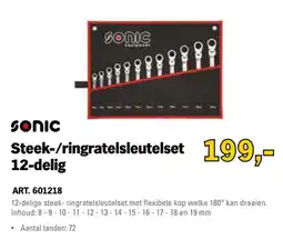 Toolspecial Sonic Steek-/ringratelsleutelset 12-delig aanbieding