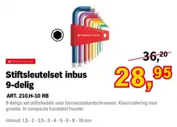 Toolspecial SWISS TOOLS Stiftsleutelset inbus 9-delig aanbieding