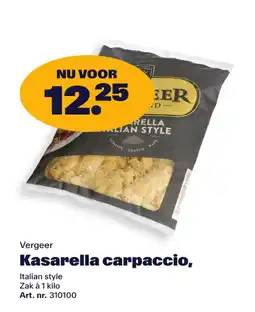 Bidfood Vergeer Kasarella carpaccio aanbieding
