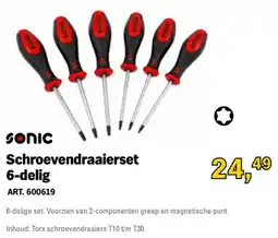 Toolspecial Sonic Schroevendraaierset 6-delig aanbieding