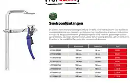 Toolspecial Kukko Snelspanlijmtangen aanbieding