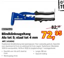 Toolspecial Bootgun blindklinknageltang aanbieding