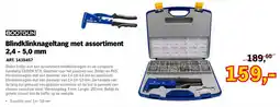 Toolspecial Bootgun blindklinknageltang met assortiment 2,4 - 5,0 mm aanbieding