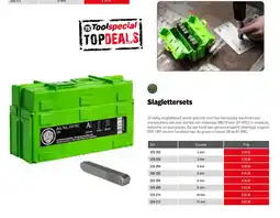 Toolspecial Kukko Slaglettersets aanbieding