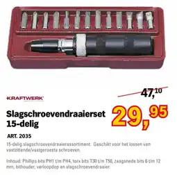 Toolspecial Kraftwerk Slagschroevendraaierset 15-delig aanbieding