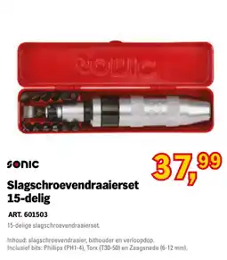 Toolspecial sonic slagschroevendraaierset 15-delig aanbieding