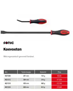 Toolspecial Sonic koevoeten aanbieding