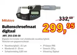 Toolspecial Mitutoyo Buitenschroefmaat digitaal aanbieding