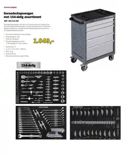 Toolspecial Kraftwerk gereedschapswagen met 154-delig assortiment aanbieding