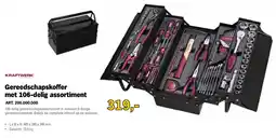 Toolspecial Kraftwerk gereedschapskoffer met 106-delig assortiment aanbieding