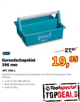 Toolspecial Hazet gereedschapskist 396 mm aanbieding