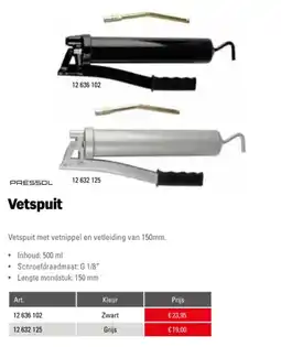 Toolspecial Pressol Vetspuit aanbieding