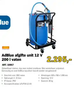 Toolspecial CEMO AdBlue afgifte unit 12 V 200 l vaten aanbieding