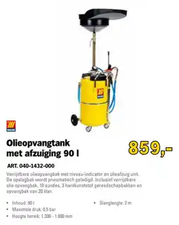 Toolspecial Meclude Olieopvangtank met afzuiging 90 l aanbieding