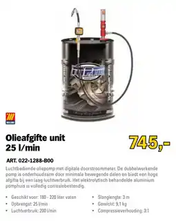 Toolspecial Neclube Olieafgifte unit 25 l/min aanbieding