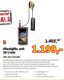 Toolspecial McLure Olieafgifte unit 30 l/min aanbieding