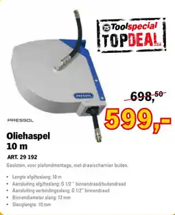 Toolspecial Pressol Oliehaspel 10 m aanbieding