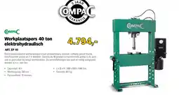 Toolspecial Compac werkplaatspers 40 ton elektrohydraulisch aanbieding