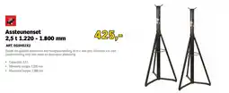 Toolspecial Eagle Assteunenset 2,5 t 1.220 - 1.800 mm aanbieding