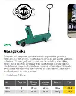 Toolspecial Compac Garagekriks aanbieding
