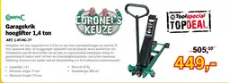 Toolspecial Compac garagekrik hooglifter 1,4 ton aanbieding