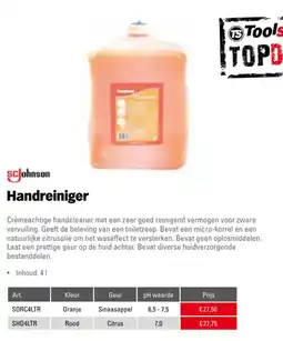 Toolspecial scjohnson handreiniger aanbieding