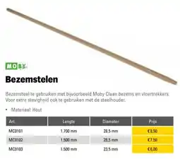 Toolspecial Moby Clean Bezemstelen aanbieding