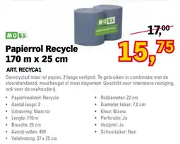 Toolspecial Moby Papierrrol Recycle aanbieding