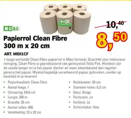 Toolspecial Moby papierrol clean fibre aanbieding