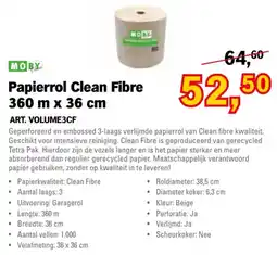 Toolspecial Moby Papierrrol Clean Fibre 360 m x 36 cm aanbieding