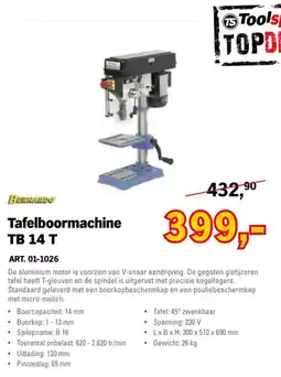 Toolspecial Berkardo Tafelboormachine TB 14 T aanbieding
