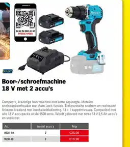 Toolspecial Hazet Boor-/schroefmachine 18 V met 2 accu's aanbieding