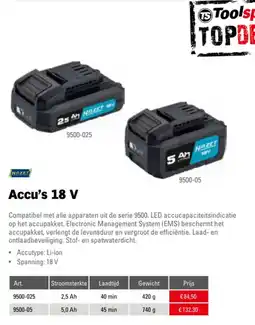 Toolspecial Hazet Accu's 18 V aanbieding