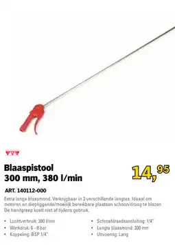 Toolspecial VWL Blaaspistool 300 mm, 380 l/min aanbieding