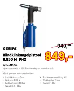 Toolspecial Gesipa Blindklinknagelpistool 8.850 N PH2 aanbieding