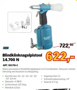 Toolspecial Hazet blindklinknagelpistool 14.700 N aanbieding