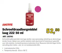 Toolspecial Loctite schroefdraadborgmiddel laag 222 aanbieding